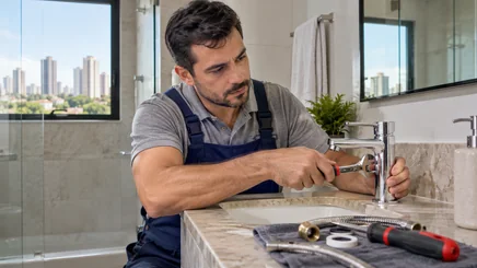 Instalação e reparo de torneiras