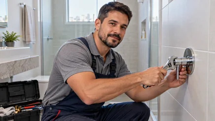 Instalação e troca de registro de água